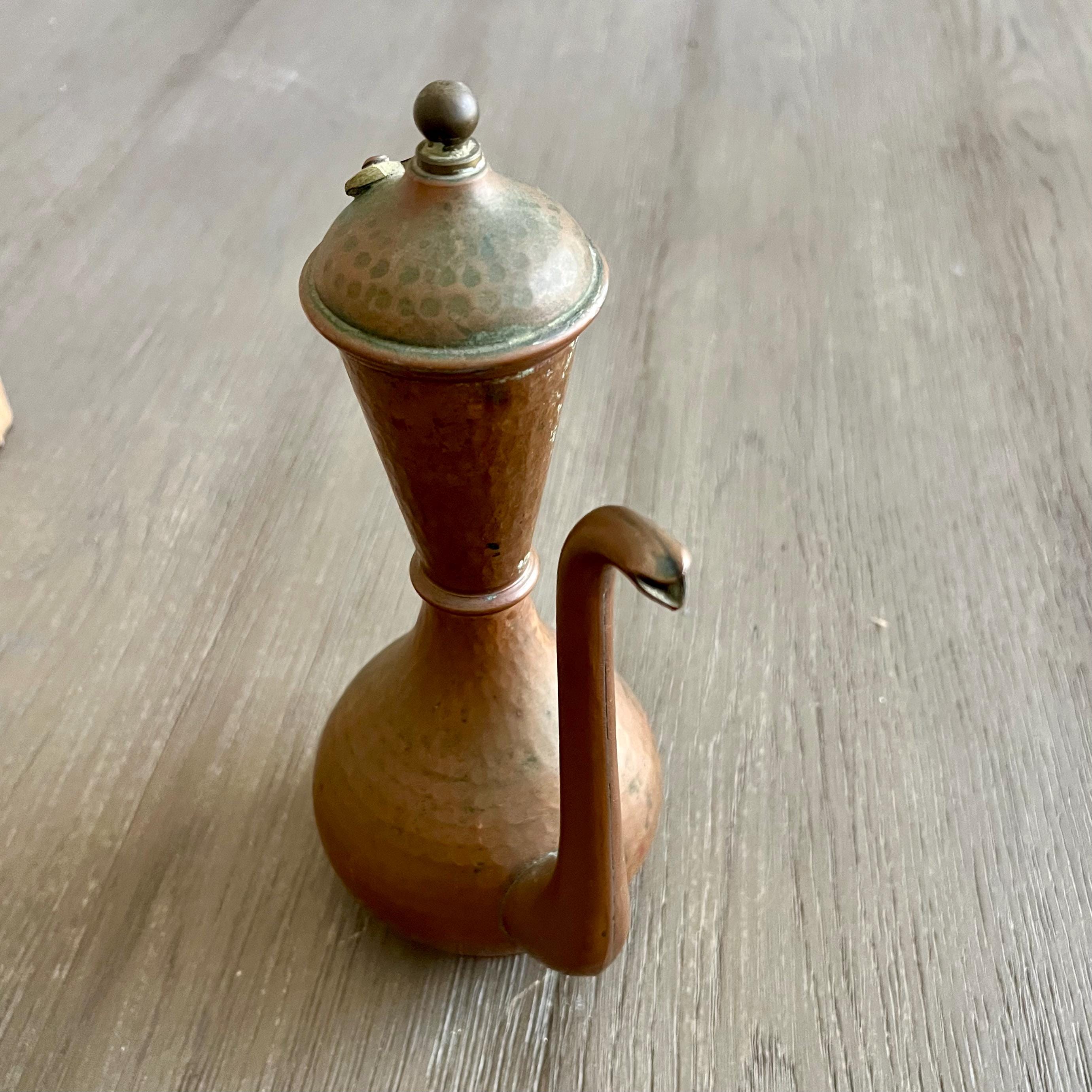 ヴィンテージ銅製水差し：中東風真鍮ハンドルピッチャー、550ml - Etsy