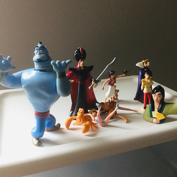 Vintage Disney Princess Toys Cake Topper Assorted Lot Vintage Aladdin  Action Figures Snow White Toys Vintage Mcdonalds Burger King Toys 