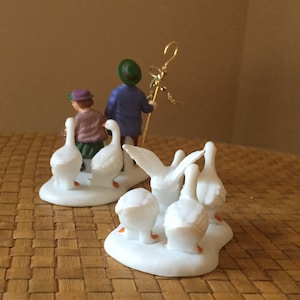 Six Geese A Laying Vintage Twelve Days Of Dickens Village Dept 56 image 2