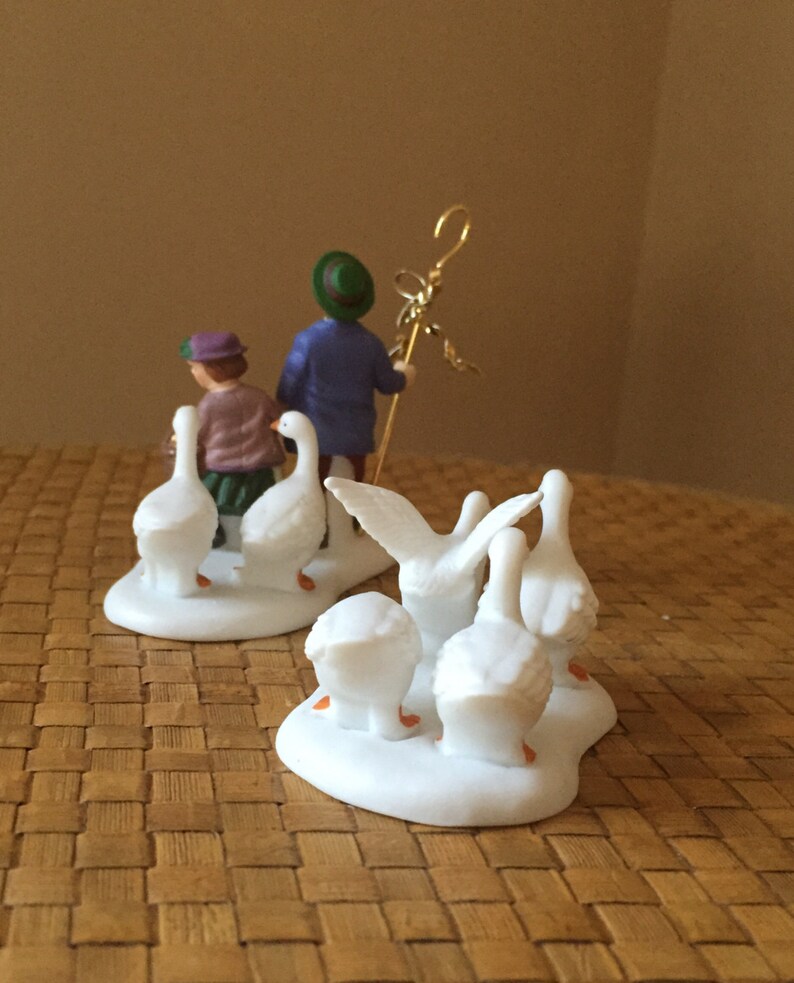 Six Geese A Laying Vintage Twelve Days Of Dickens Village Dept 56 image 2