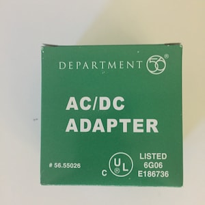 Department 56 AC/DC Adapter Class 2 Transformer UL Listed Adapter Electric  Adapters Christmas Village Electronic Accessories