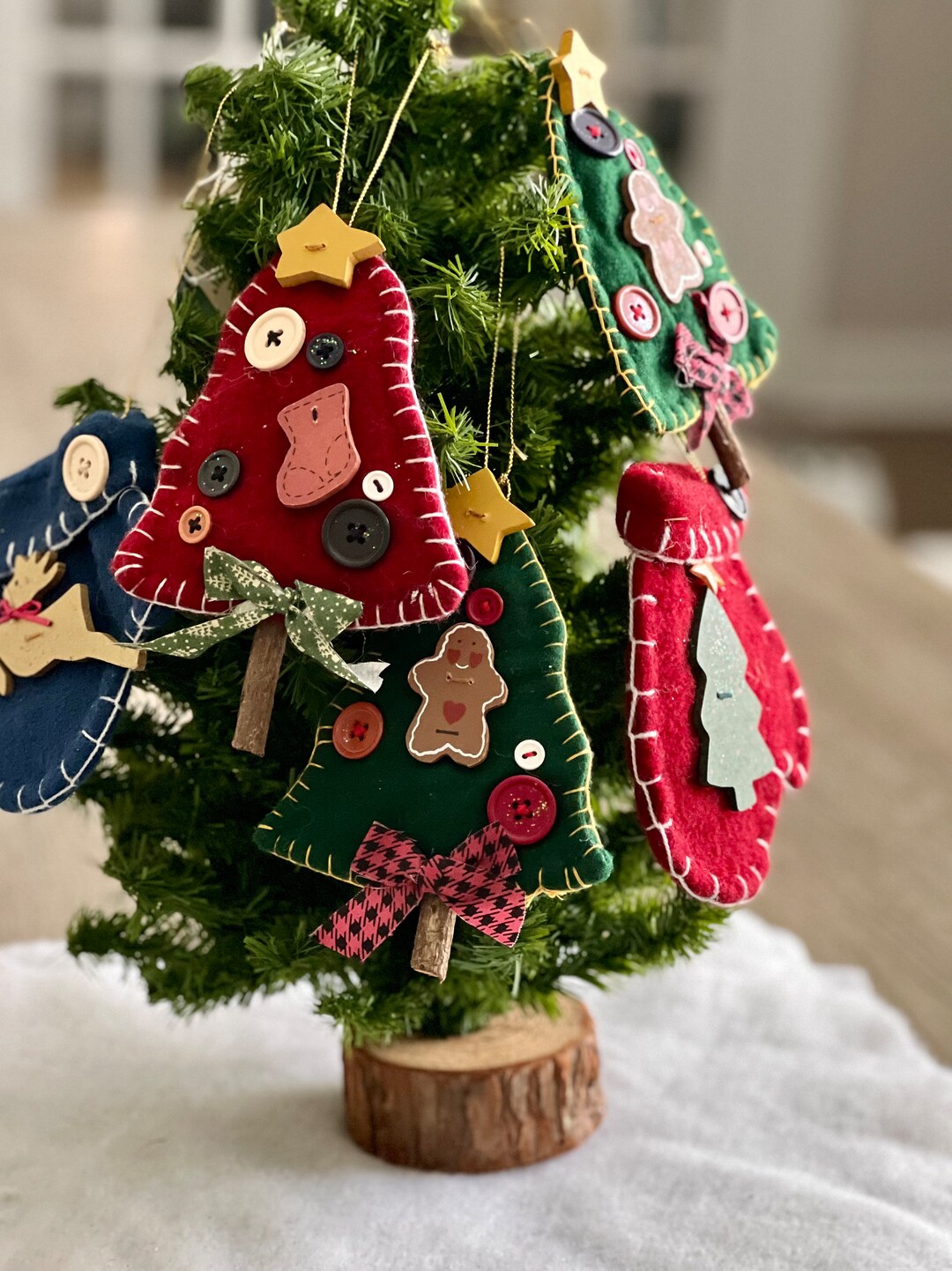 The Holiday Aisle® Handmade Wool Felt Tree With Beads, Embroidery And