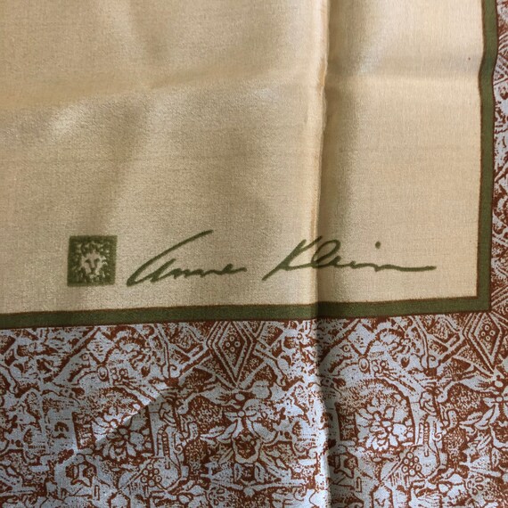 Vintage Anne Klein All Silk Scarf Anne Klein For … - image 6