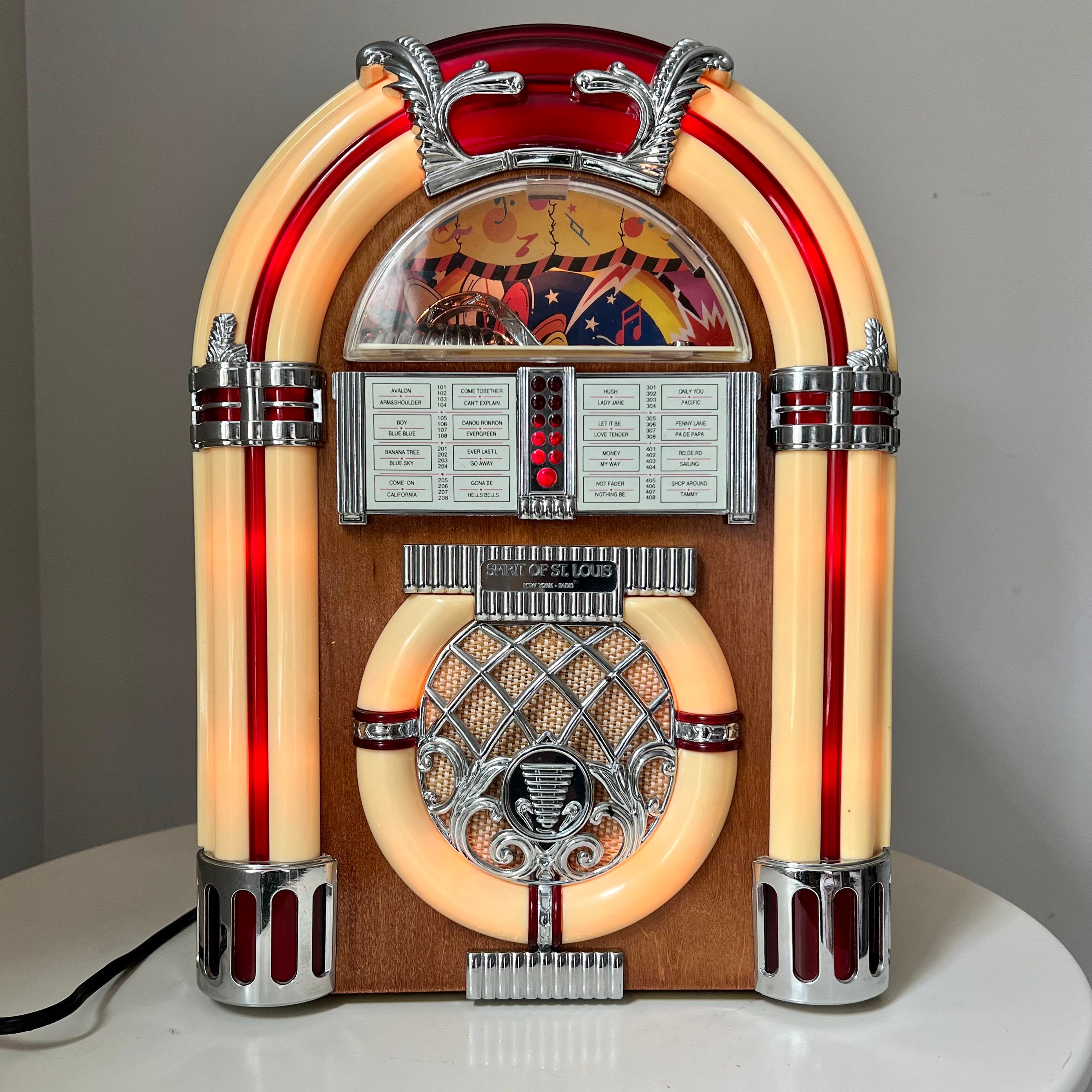 Vintage Spirit of Saint Louis Tabletop Jukebox Radio & Cassette