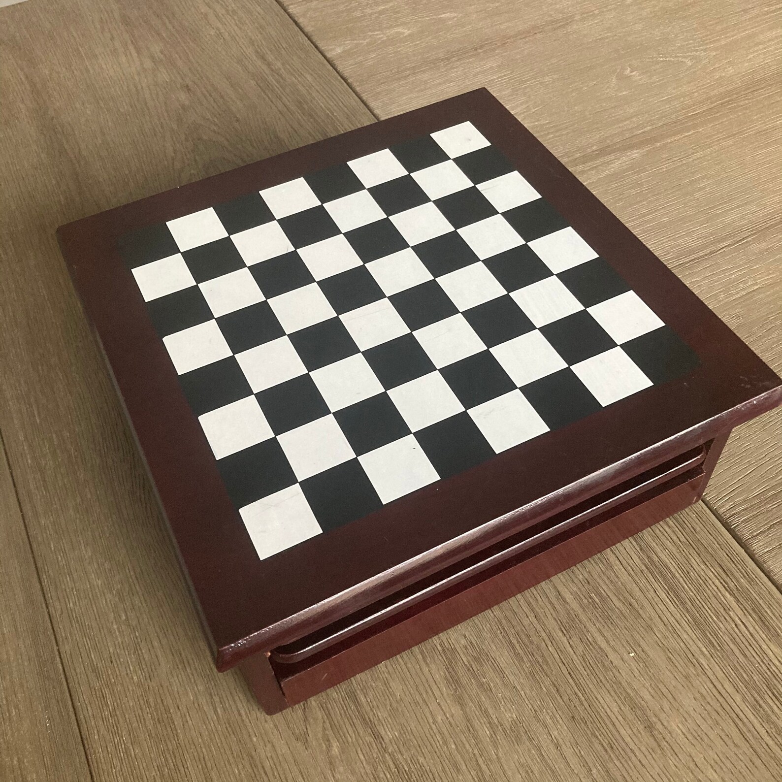 Vintage Board Games Set Solid Wood Heavy Chest of Games Chess Etsy