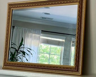 Specchio Da Parete Ad Arco 61x101.6 Cm - Cornice Oro Anticato Con Perline, Per Bagno E Soggiorno