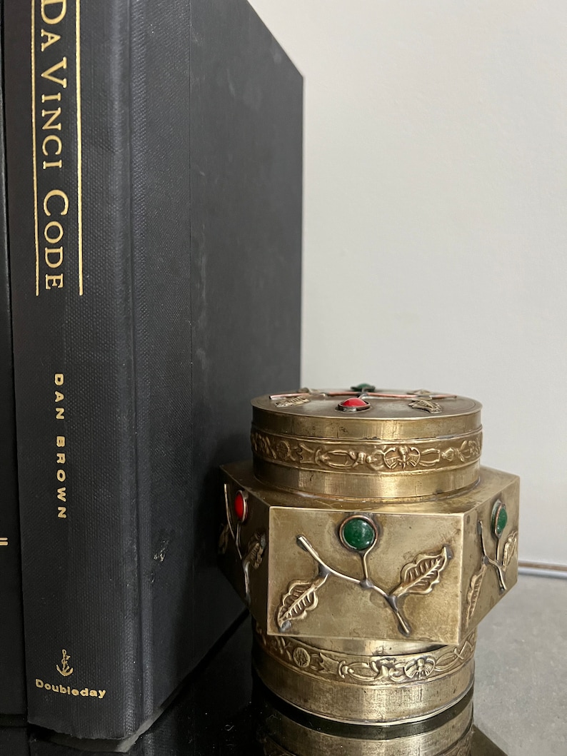 Vintage Brass Keepsake Cremation Urn Hexagonal Brass Box Small Etsy