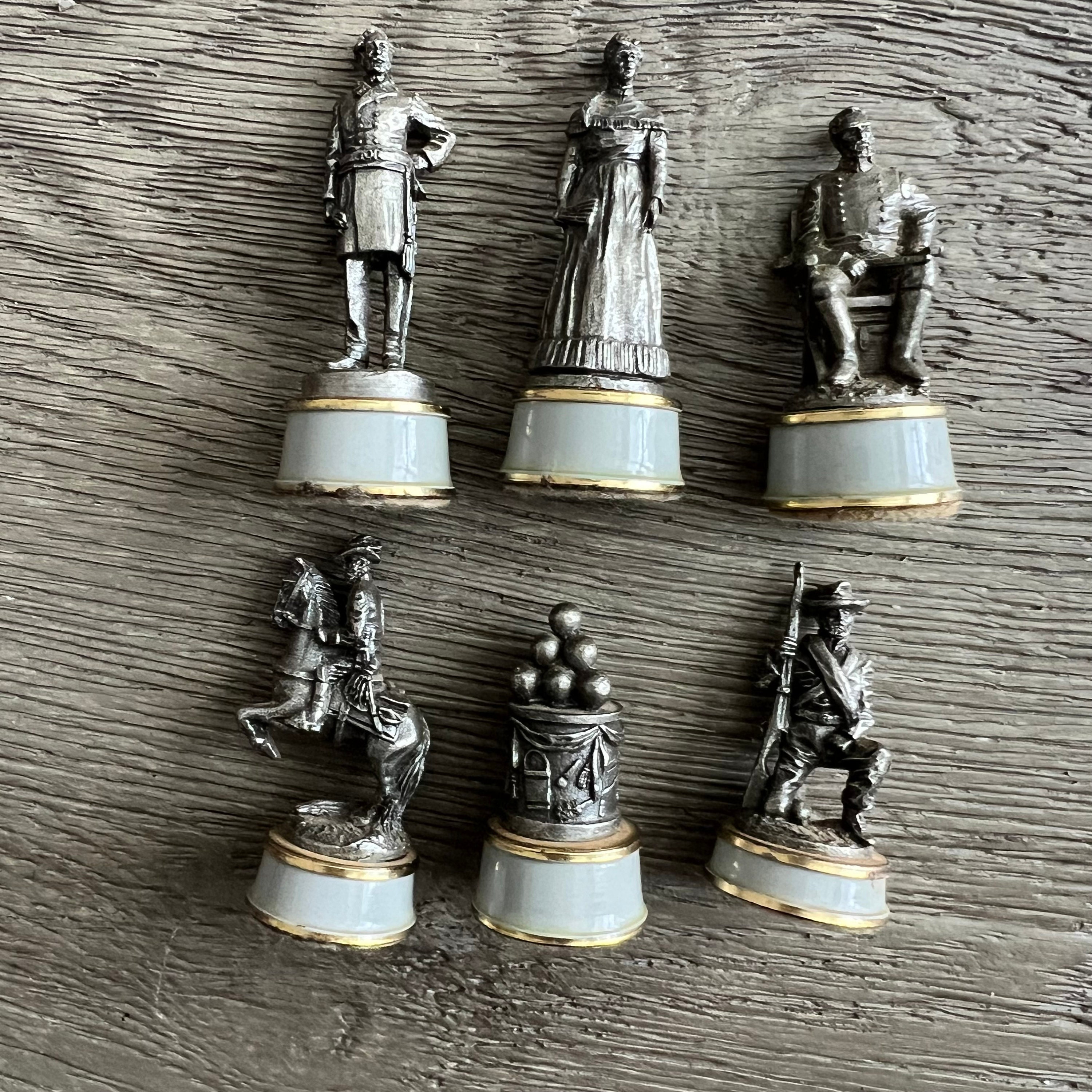 Vintage Franklin Mint 1983 Civil War Chess Set American