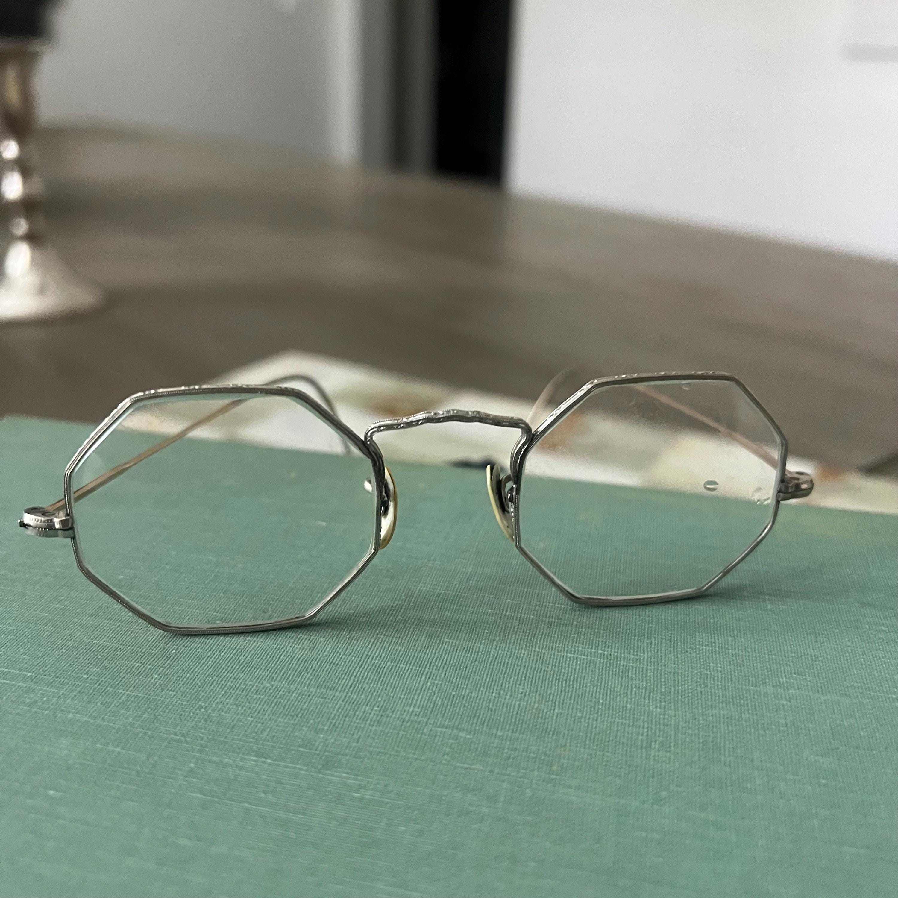 Hug Octagonal Spectacles Antique Octagonal Eyeglasses: 12K Gold Filled Vintage Frames - Etsy