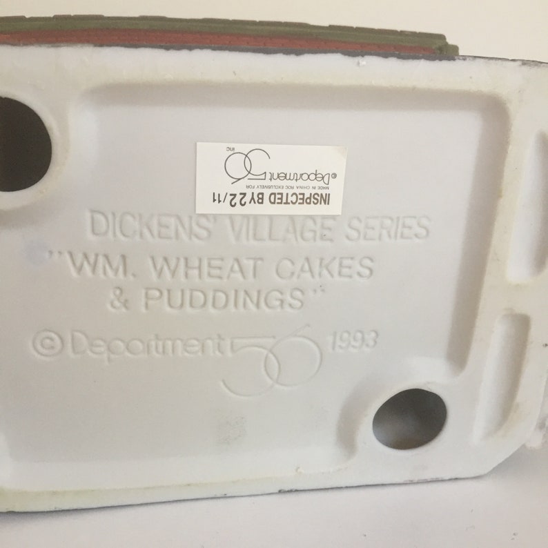 Department 56 WM Wheat Cakes And Puddings Shop Dickens Village Pump Lane Shops Lighted Building Victorian Cake Shop Christmas Village
