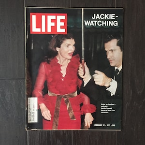 Life Magazine Jackie Watching February 12 1971 President Jackie Onassis Jacqueline Kennedy Magazines