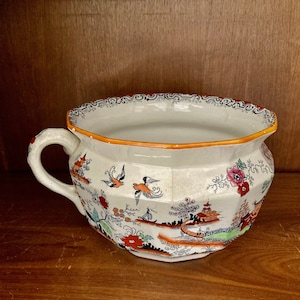 Mason&#39;s Ironstone Bowl Große Einhand Chinoiserie Transfer Ware Schüssel Orientalisches Design