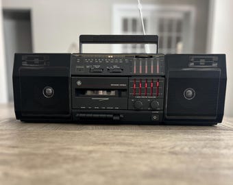 Vintage lecteur enregistreur radio cassette LANSAY Aladdin - Label Emmaüs