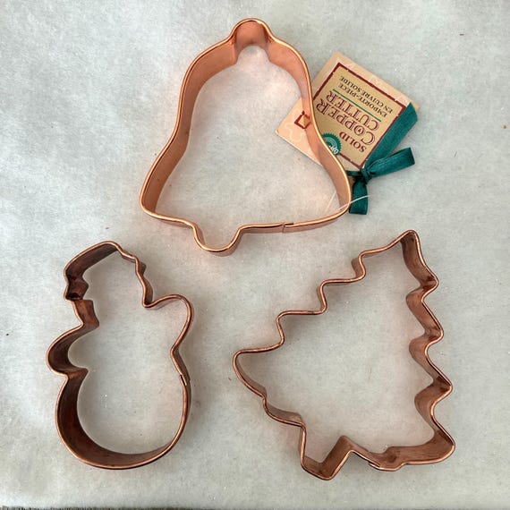 Tagliapasta In Rame A Forma Di Pupazzo Di Neve - Set Da 2 Pezzi Di Dimensioni Diverse Per Biscotti Natalizi