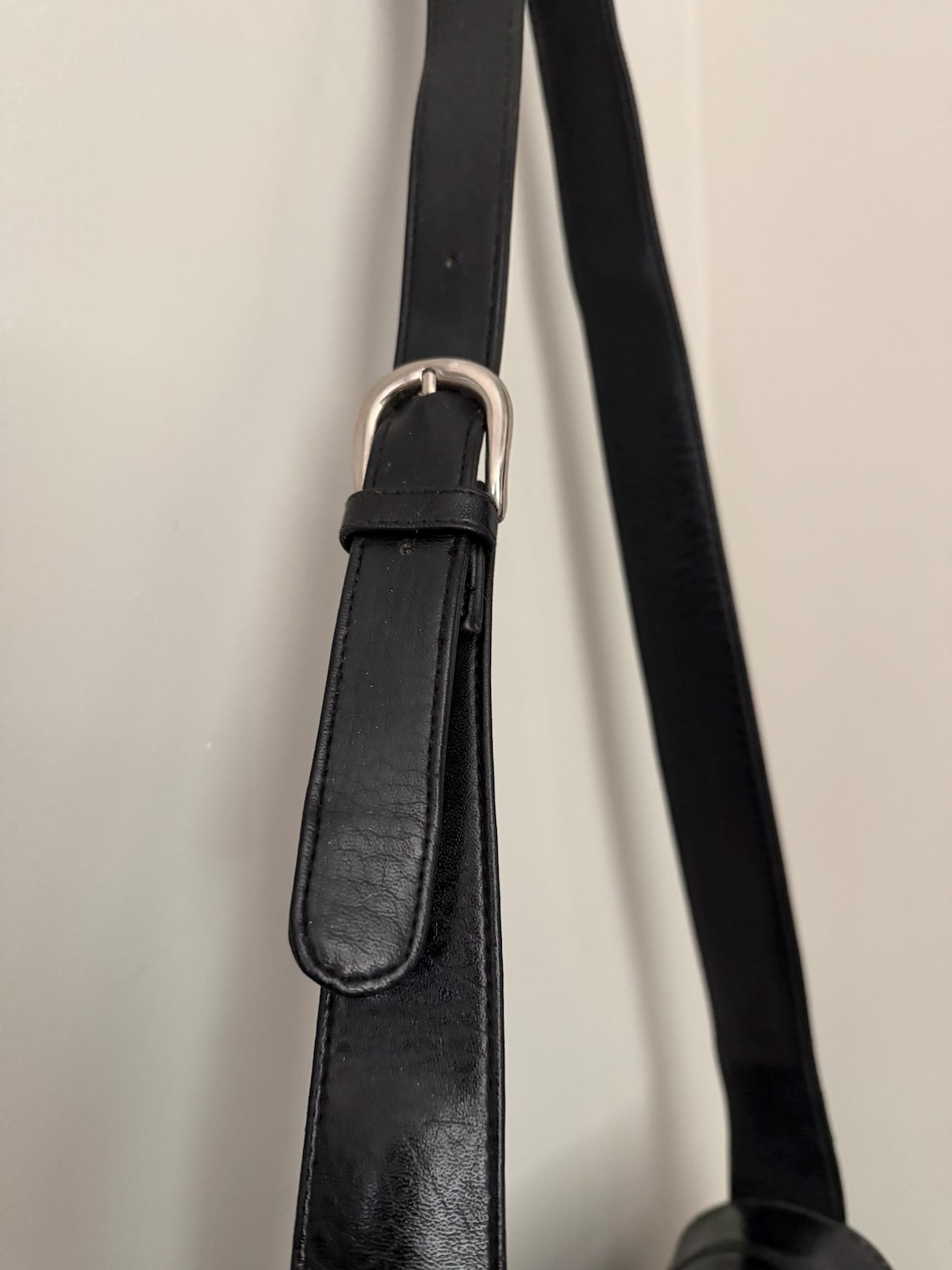 Vintage Coach Messenger Flap Bag Black Glove Tanned Leather Crossbody Unisex, foto 4 di 5