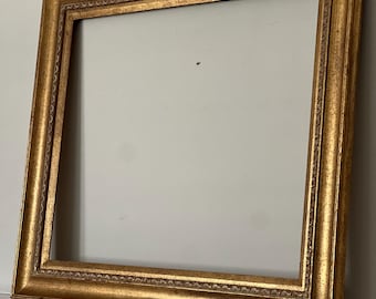 Vintage Hollywood Regency Gold Gilt Wood Frame 37” x 31” - Made in Mexico