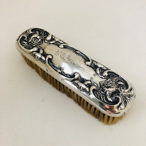 Victorian Sterling Silver Clothes Brush Antique Hairbrush Collectible Brushes Old Silver Brushes