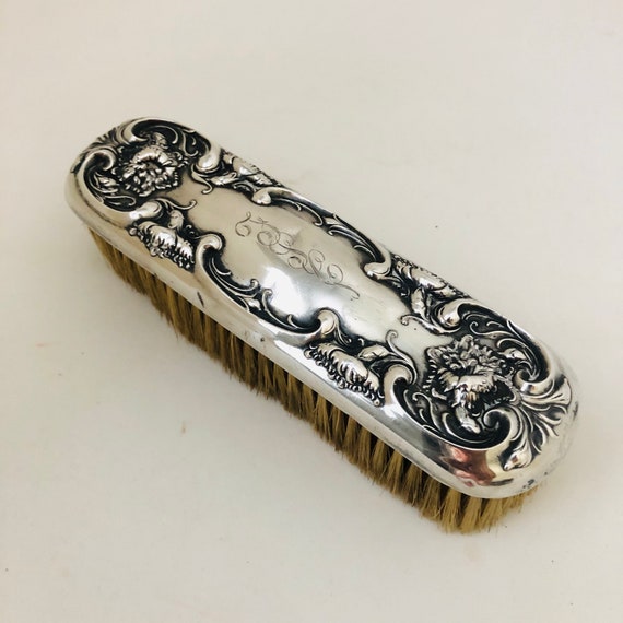 Antique American Art Nouveau Sterling Silver Table Crumb Brush by