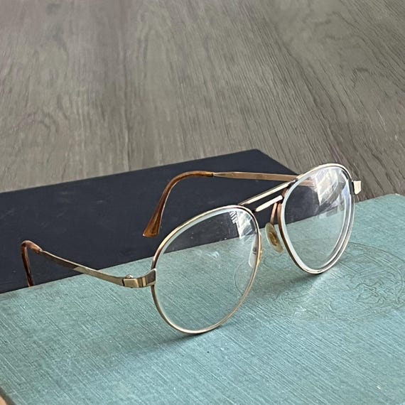 Vintage 12K Gold Filled Aviator Eyeglasses Frame - Etsy display picture 1