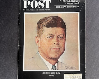 Vtg Post Magazine The Saturday Evening Post, 14 de diciembre de 1963 JFK IN MEMORIAM