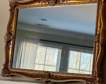 ヴィンテージゴールドギルトミラー：ハリウッドリージェンシースタイル