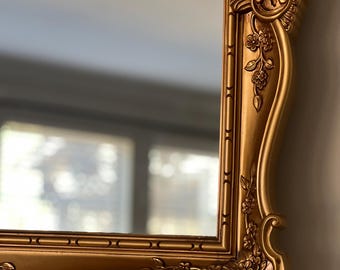 ヴィンテージゴールドギルトミラー：ハリウッドリージェンシースタイル