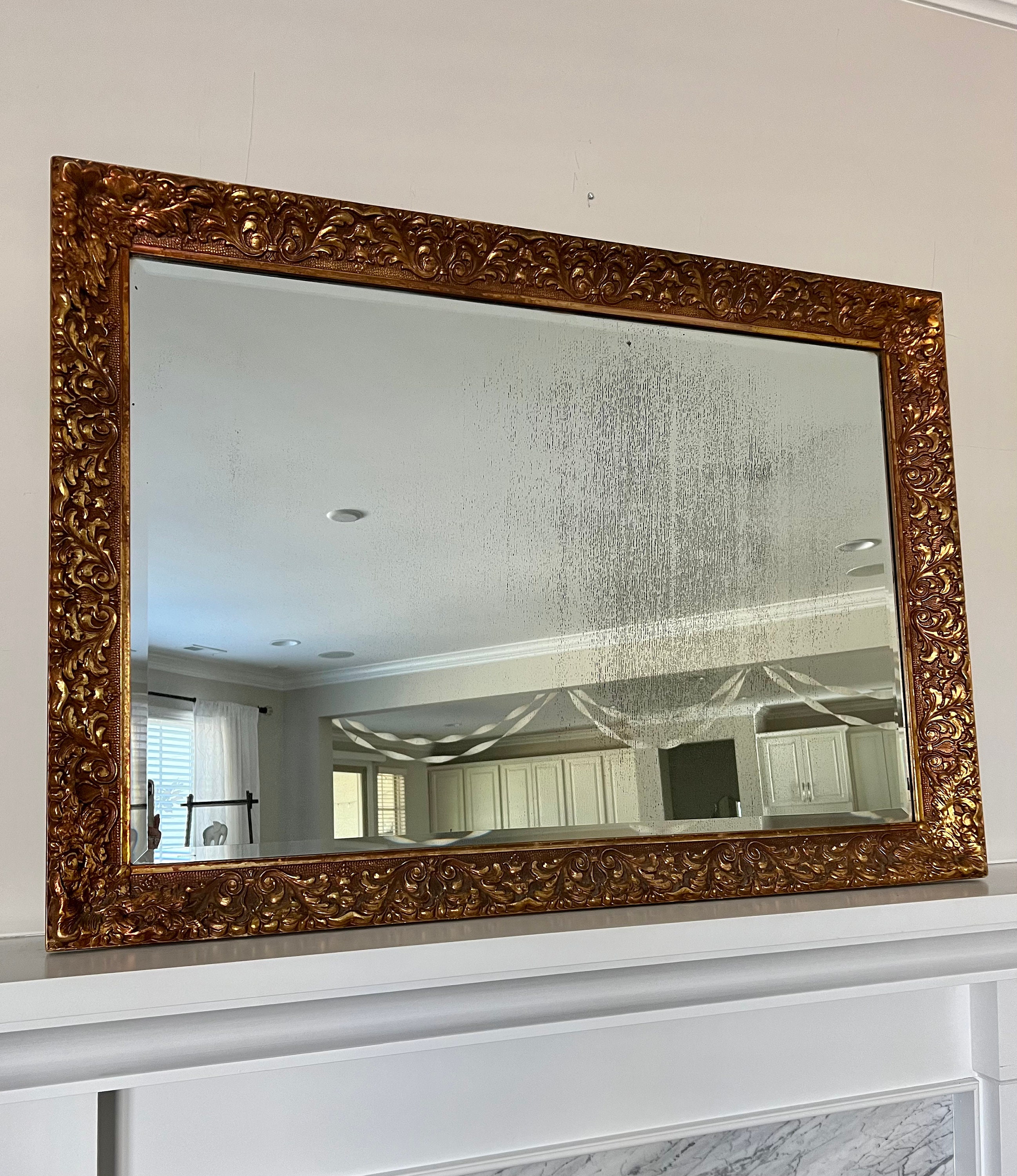 Gold on sale framed mirror