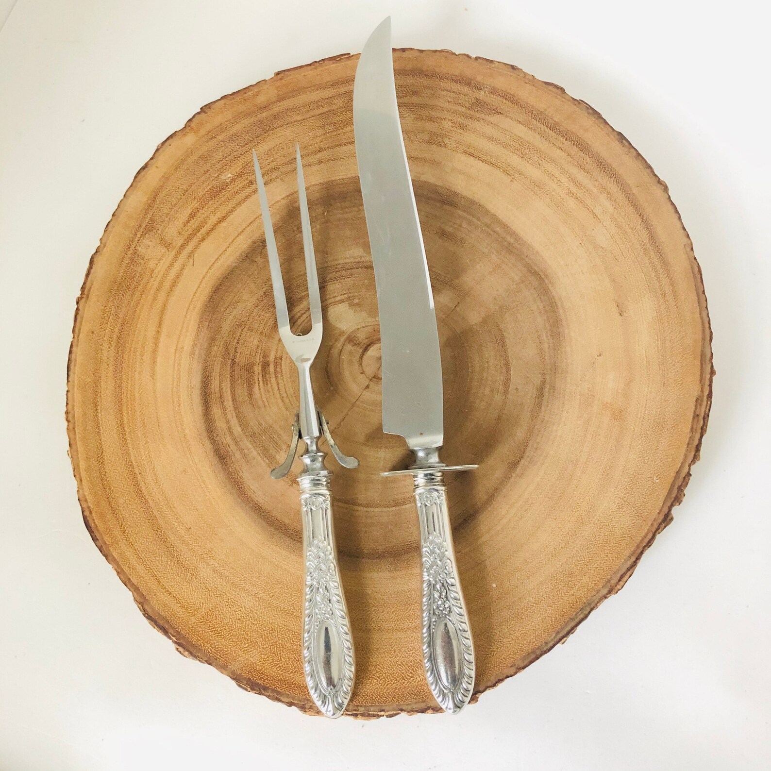 Sterling Silver Meat Carving Set Sterling Holiday Table Etsy