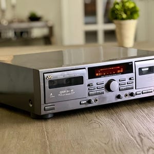 Vintage JVC Stereo Double Cassette Deck Model TD - W 309 JVC Dolby Two Cassette Player Recorder Deck Made in Malaysia Tested Working