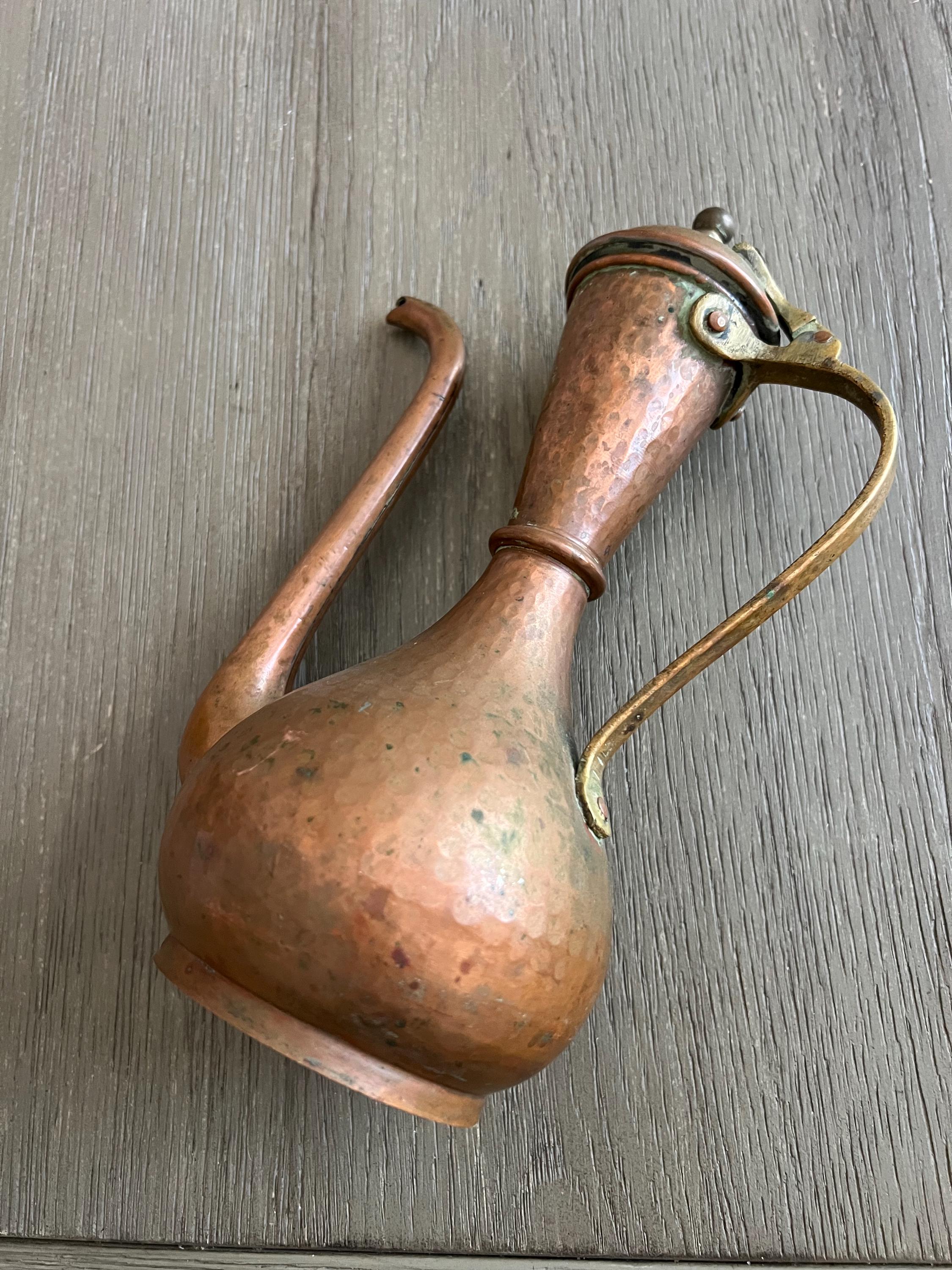 ヴィンテージ銅製水差し：中東風真鍮ハンドルピッチャー、550ml - Etsy