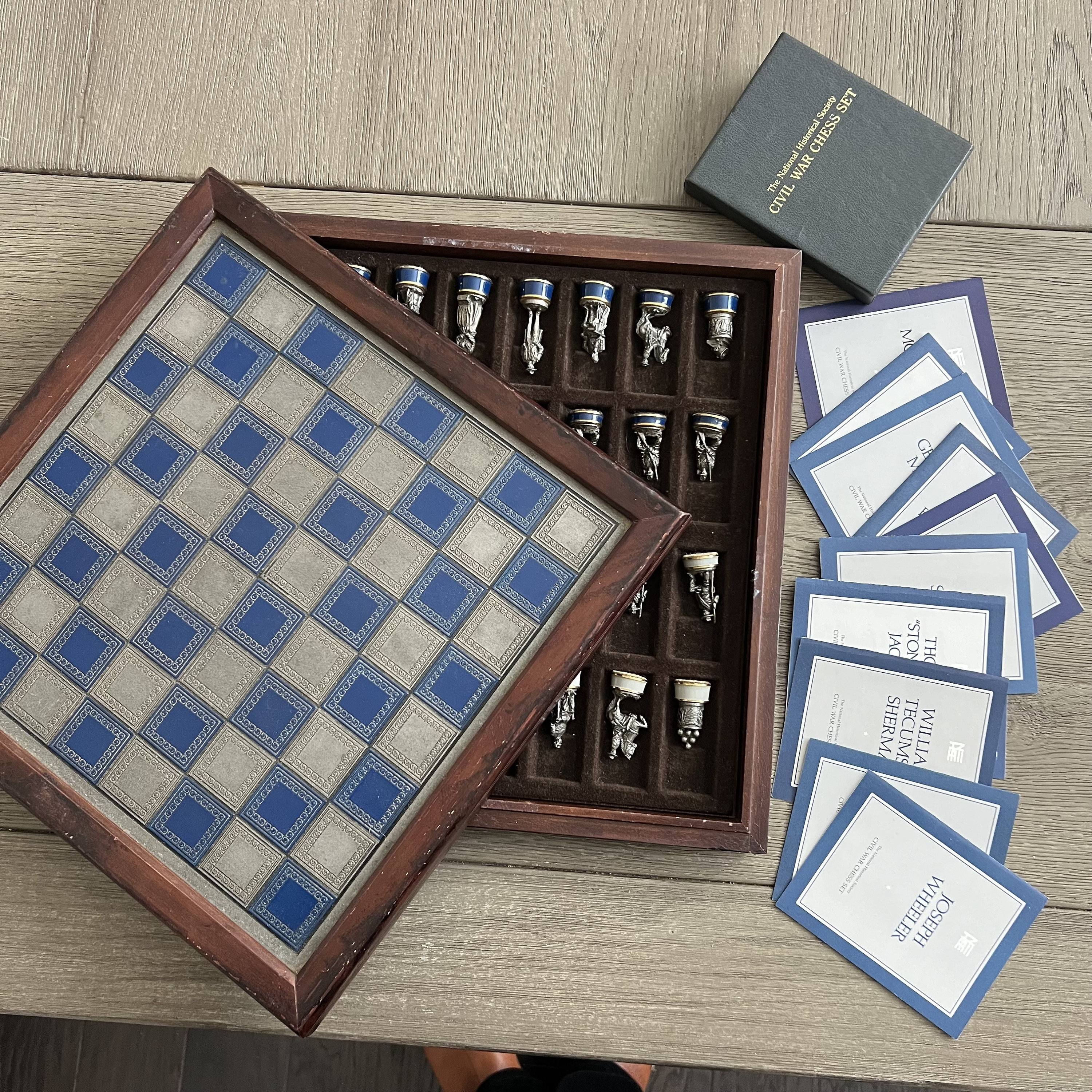 放送大学 割引 Vintage Franklin Mint 1983 Civil War Chess Set American チェス