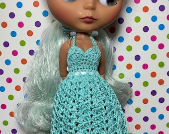 PATTERN for Crochet Halter Dress for Blythe Doll