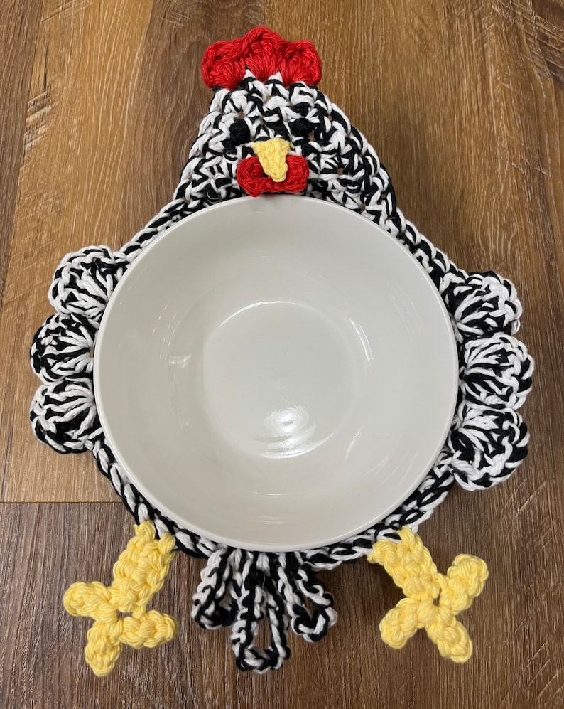 PATTERN-Crochet Chicken Bowl Cozy image 2