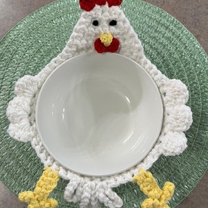 PATTERN-Crochet Chicken Bowl Cozy image 1