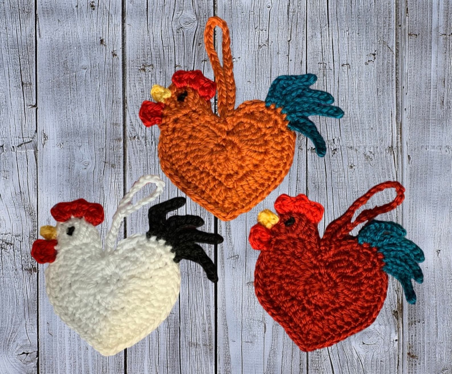 Crochet Rooster Ornament Pattern – Etsy