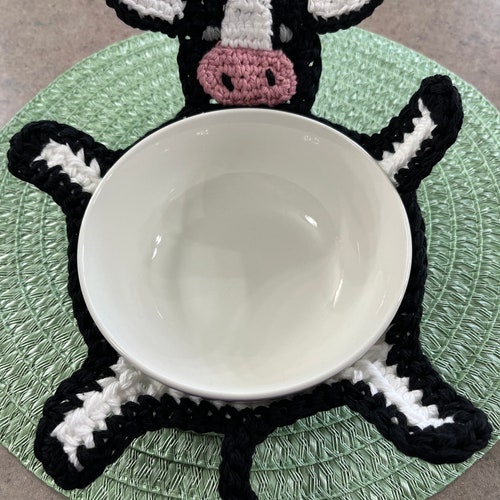 Crocheted Cow Bowl Cozy MADE TO ORDER Etsy