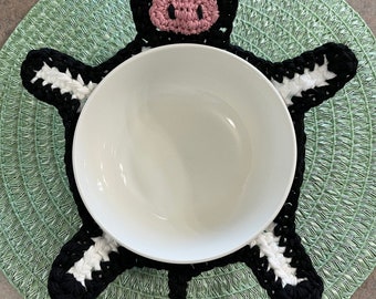 PATTERN Crochet Cow Bowl Cozy