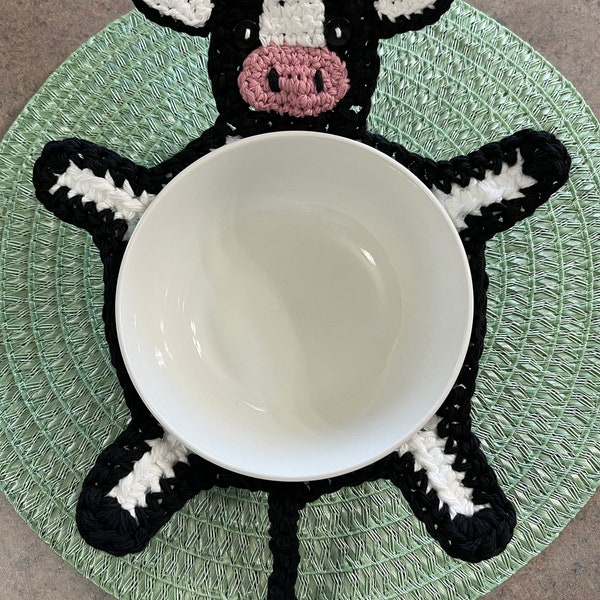 PATTERN Crochet Cow Bowl Cozy