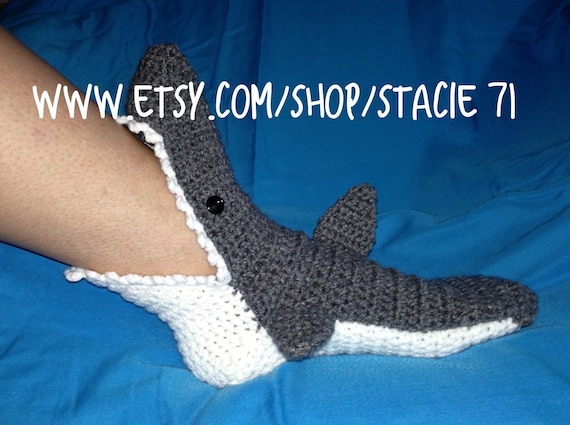 crochet shark booties