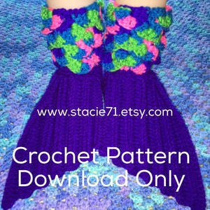 CROCHET PATTERN for Women's/Girl's Mermaid Socks image 2