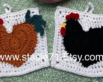 PATTERN-Crochet for Rooster Hot Pad