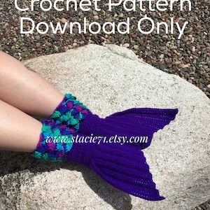 CROCHET PATTERN for Women's/Girl's Mermaid Socks image 1