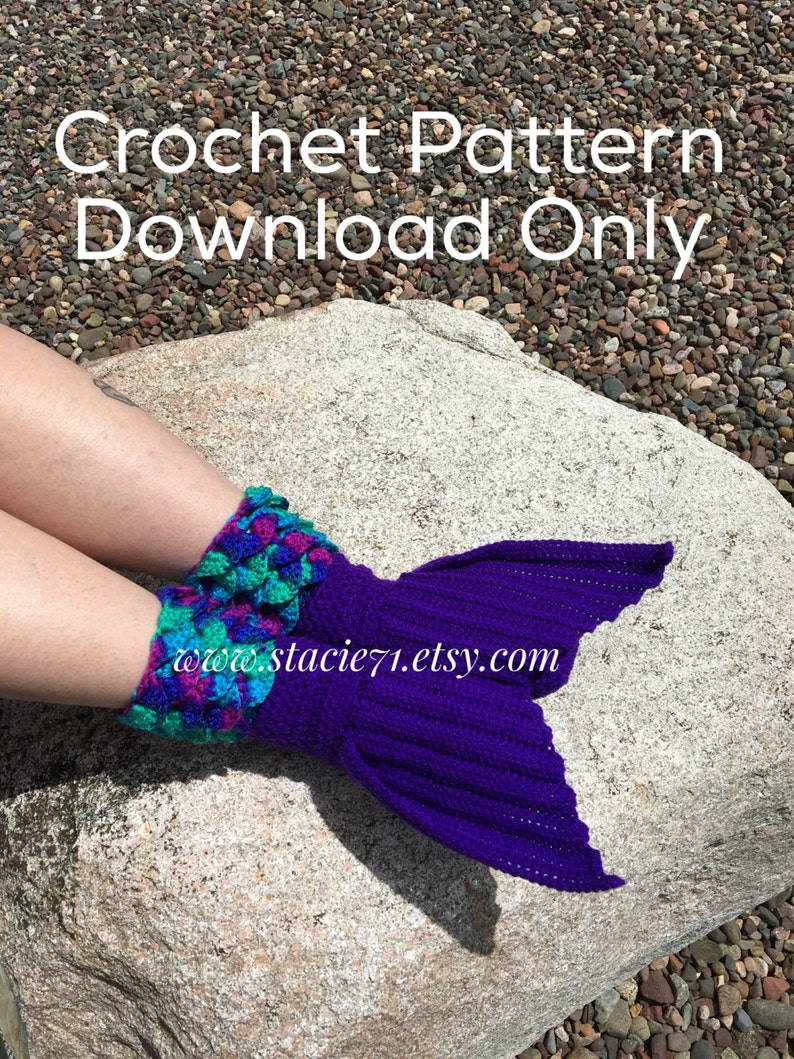 CROCHET PATTERN for Women's/Girl's Mermaid Socks image 1