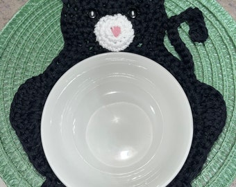 Crochet Kitty Bowl Cozy