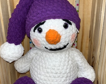 Plush Crochet Snowman