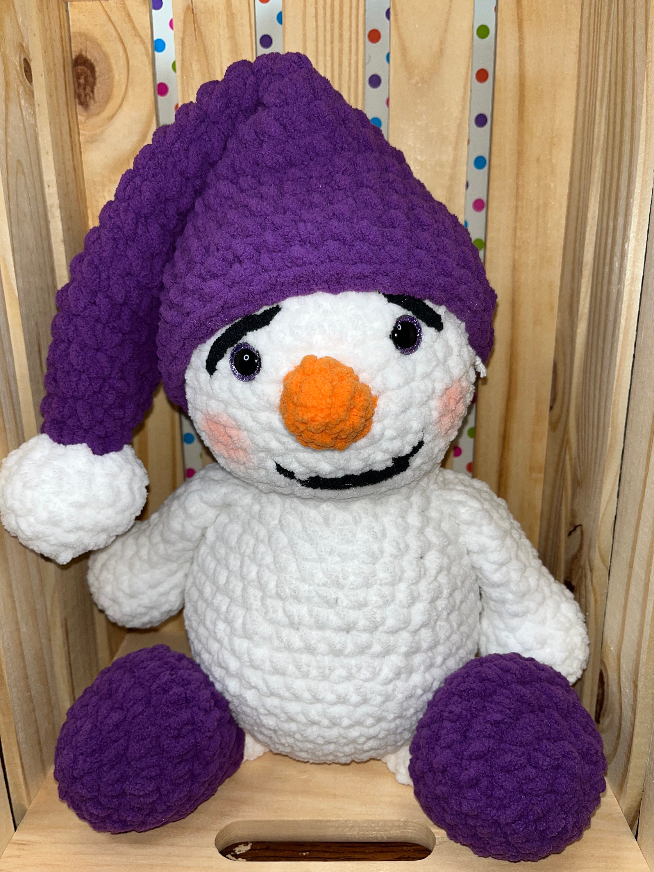 Plush Crochet Snowman