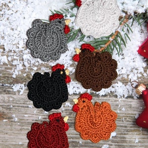 Crocheted Chicken Tree Ornaments-Made to Order