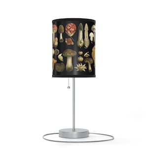 Vintage Mushroom Illustration Lamp
