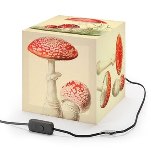 Amanita Muscaria Light Cube Lamp Fly Agaric Gift Decor image 3