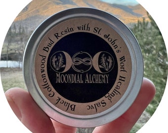 Black Cottonwood Bud Resin Salve / Balm with St. John’s Wort Poplar (Populus balsamifera spp. trichocarpa)